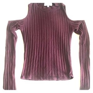 Kendall and Kylie cold shoulder long sleeve shirt